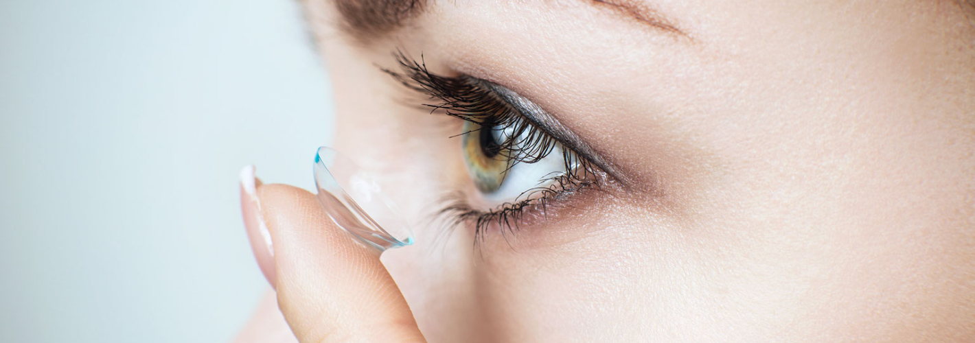 Lens being inserted into an eye