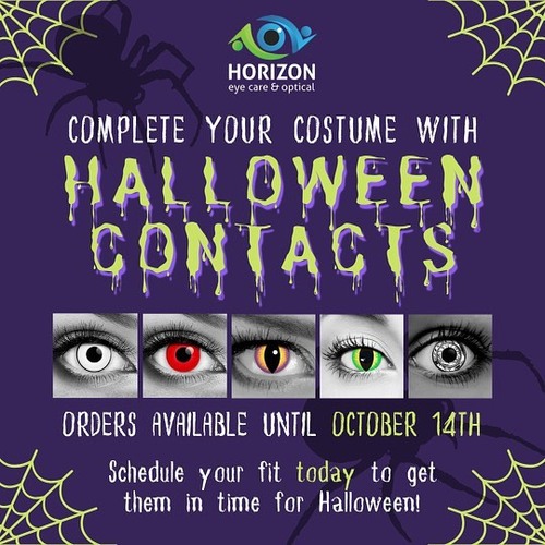 Keep your eyes safe by getting doctor-approved  Halloween Contact Lenses that won’t cause a wicked eye infection! 💀👻🎃...